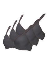 Kit com 3 Sutiã com Aro e sem Bojo W Triumph Shape 24814 Taça B