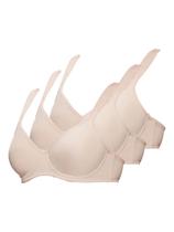 Kit com 3 Sutiã com Aro e sem Bojo W Triumph Shape 24814 Taça B