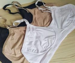 kit com 3 sutiã sem bojo, sem aro sustentação cores variadas kit com 3 sutiã sem bojo, sem aro sustentação cores variadas