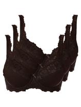 Kit com 3 Sutiãs com Aro e Bojo Iridien Demillus 65204 Taça B