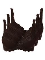 Kit com 3 Sutiãs com Aro e Bojo Iridien Demillus 65204 Taça B Kit com 3 Sutiãs com Aro e Bojo Iridien Demillus 65204 Taça B
