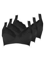 Kit com 3 Sutiãs com Aro e sem Bojo Dilady 123410