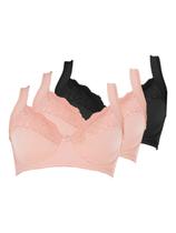 Kit com 3 Sutiãs com Aro e sem Bojo Dilady 123410