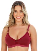 Kit com 3 Sutiãs lisos com Alças Reforçadas e Sem Bojo SKU-0022K3 Kit com 3 Sutiãs lisos com Alças Reforçadas e Sem Bojo SKU-0022K3