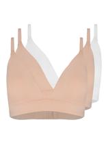 Kit com 3 Sutiãs sem Aro com Bojo Removível Hope 274840 Colorido