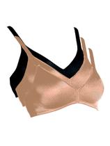 Kit com 3 Sutiãs sem Aro e sem Bojo Moderato Demillus 61100 Kit com 3 Sutiãs sem Aro e sem Bojo Moderato Demillus 61100