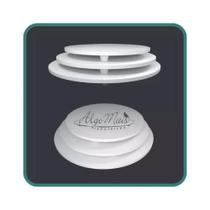 Kit com 3 tabuleiros redondo mdf branco 30, 35 e 40cm Algo mais
