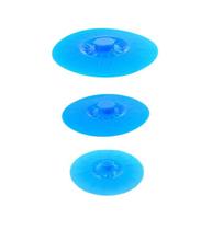 Kit com 3 Tampas de Silicone com Fechamento Antivazamento para Panela Caneca Frigideira Tigela Jarra Kit com 3 Tampas de Silicone com Fechamento Antivazamento para Panela Caneca Frigideira Tigela Jarra