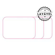 Kit com 3 Tapetes Higiênicos 70x50 Branco com borda Rosa Laváveis para cães - Alta Absorção Kit com 3 Tapetes Higiênicos 70x50 Branco com borda Rosa Laváveis para cães - Alta Absorção