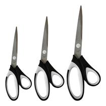 Kit com 3 Tesouras Multifuncional: Escritório, Artesanato, Confecção e Similares