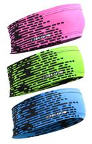 Kit com 3 Testeira Headband Faixa de Cabeça Hupi Colors