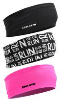 Kit com 3 Testeira Headband Faixa de Cabeça Hupi Run Rosa Kit com 3 Testeira Headband Faixa de Cabeça Hupi Run Rosa