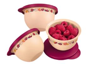 Kit com 3 Tigelas Murano 200ml cada Flores ao Vento Tupperware Kit com 3 Tigelas Murano 200ml cada Flores ao Vento Tupperware