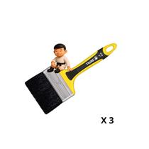 Kit com 3 tigre trincha premium sintético preto 919-4 Kit com 3 tigre trincha premium sintético preto 919-4