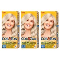 Kit Com 3 Tinta Cor&Ton Louro Super Platinado Mini Kit 12.111