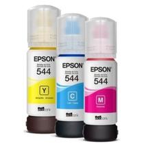 Kit Com 3 Tintas Para Recarga De Impressora T544 Colorido Com 3 Cores