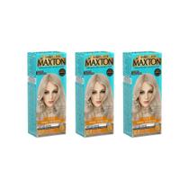 kit com 3 TINTURA EMBELLEZE MAXTON 12.11 LOURO PLATINADA CINZA INTENSO