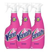 Kit com 3 Tira Manchas Vanish Borrifador Pré Lavagem 500Ml