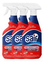 Kit Com 3 Tira Mofo E Limo Gatilho 500ml Saif Kit Com 3 Tira Mofo E Limo Gatilho 500ml Saif