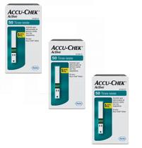 Kit com 3 Tiras de Glicemia Accu Chek Active 50Tiras - Roche - Roche Diabetes Care Brasil Ltda