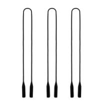 Kit com 3 tiras elásticas de silicone pretas para óculos Kit com 3 tiras elásticas de silicone pretas para óculos