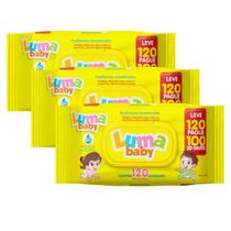 Kit Com 3 Toalha Umedecida Luma Baby Leve 120 Pague 100 Total 360 Unidades Kit Com 3 Toalha Umedecida Luma Baby Leve 120 Pague 100 Total 360 Unidades