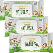 Kit Com 3 Toalha Umedecida Turma da Natureza 100 Unidades Total 300 Kit Com 3 Toalha Umedecida Turma da Natureza 100 Unidades Total 300