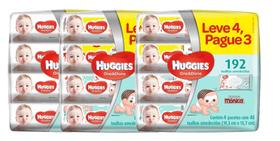 Kit com 3 Toalhas Umedecidas Huggies One&Done Leve 4 Pague 3