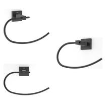 Kit com 3 Toalheiro Anel New Elite Modernidade Ao Seu Banheiro