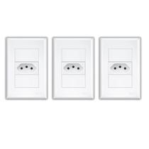 Kit Com 3 Tomadas 20a 4x2 Evidence Completa 2p+t - Fame