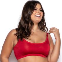 Kit Com 3 Top Sutiã Sem Bojo Plus Size Alça Reforçada Gatria Lingerie