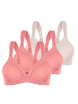 Kit com 3 Tops sem Aro e sem Bojo Loba 41100-001 Colorido