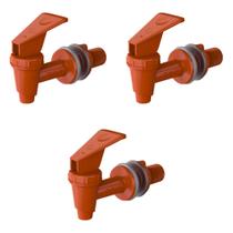 Kit com 3 Torneira Clic Marrom para Filtro De Barro - São João/Stéfani