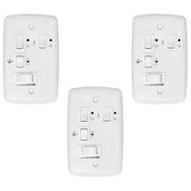 Kit com 3 trio controle p/2 lâmpadas c/capacitor
