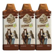 Kit com 3 un. Shampoo Good Horse Para Cavalo Vitamina A 700ml Shampoo
