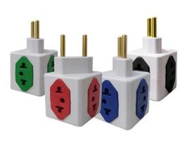 Kit Com 3 Und Adaptador Tomada Cubo 4 Entradas Benjamin 10a Dado
