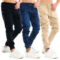 Kit Com 3 Unid Calça Jeans Masculina Joguer Tamanhos