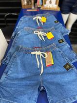 Kit com 3 unid de bermudas mauricinho jeans marmorizada