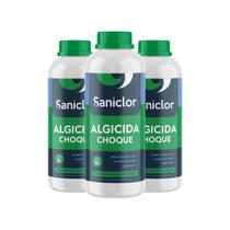 Kit com 3 unidades - algicida choque saniclor 1 litro