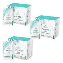 Kit Com 3 unidades Aminnu 10g 30 Sachês - Central Nutrition Sabor:Limão Kit Com 3 unidades Aminnu 10g 30 Sachês - Central Nutrition Sabor:Limão