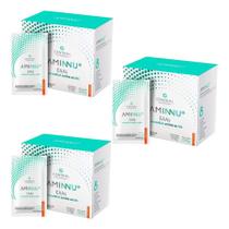 Kit Com 3 unidades Aminnu 10g 30 Sachês - Central Nutrition Sabor:Tangerina Kit Com 3 unidades Aminnu 10g 30 Sachês - Central Nutrition Sabor:Tangerina