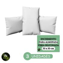 Kit Com 3 Unidades Baguete Enchimento refil para almofada 30x50 retangular Kit Com 3 Unidades Baguete Enchimento refil para almofada 30x50 retangular