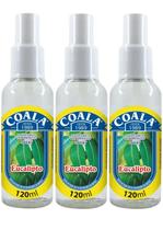 Kit com 3 Unidades Coala Odorizante de Ambiente Spray Eucalipto 120 Ml