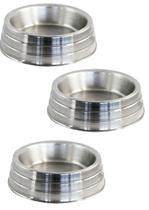 Kit com 3 Unidades Comedouro para Cães de Aluminio Pesado - Gigante 3000ml