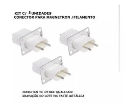 Kit Com 3 Unidades - Conector Para Magnetron Filamento