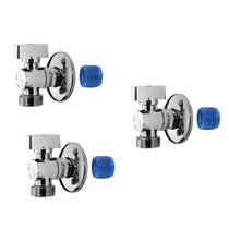 Kit com 3 Unidades da Torneira Esfera para Maquina de Lavar Roupa e Louça Blukit 190121