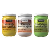 Kit Com 3 Unidades De Manteigas Capilares Soft hair 220g Cada (Karite + Murumuru + Abacate)