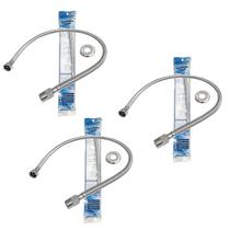 Kit com 3 Unidades do Flexível de Malha Trançada de Aço INOX 1/2 da Flvx Hidro de 40cm - FLEX40-IN Kit com 3 Unidades do Flexível de Malha Trançada de Aço INOX 1/2 da Flvx Hidro de 40cm - FLEX40-IN