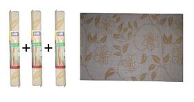 Kit com 3 Unidades Jogo Americano Floral 29X44cm Kit com 3 Unidades Jogo Americano Floral 29X44cm