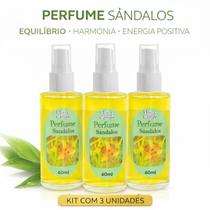 Kit com 3 Unidades Perfume Sândalos Proteção Harmonia Energia Espiritual Kit com 3 Unidades Perfume Sândalos Proteção Harmonia Energia Espiritual